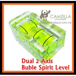 Hot Shoe Bubble Level / twin axis spirit level to mount to camera